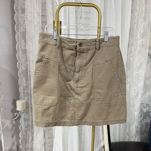Banana Republic Taupe Buttoned Skirt